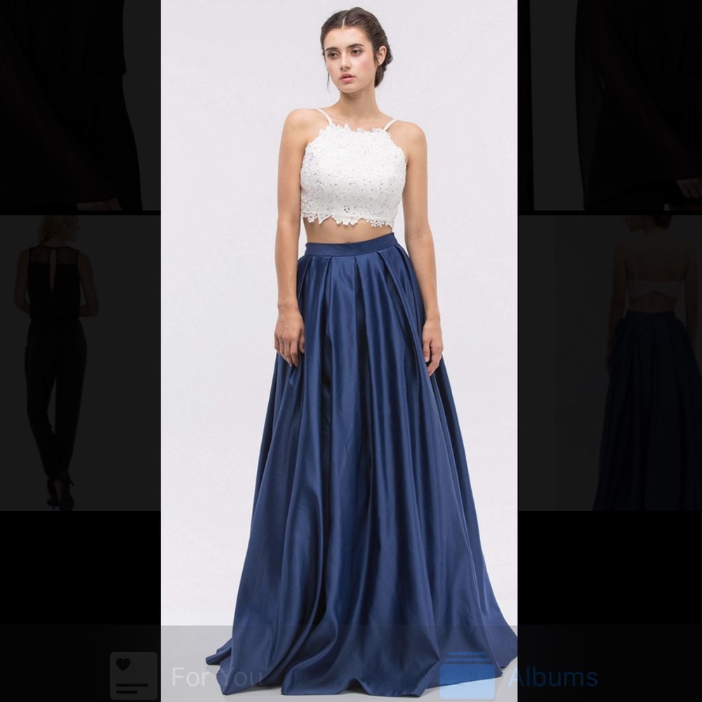 Two piece prom dress